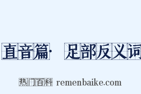 直音篇·足部反义词是什么意思的图片